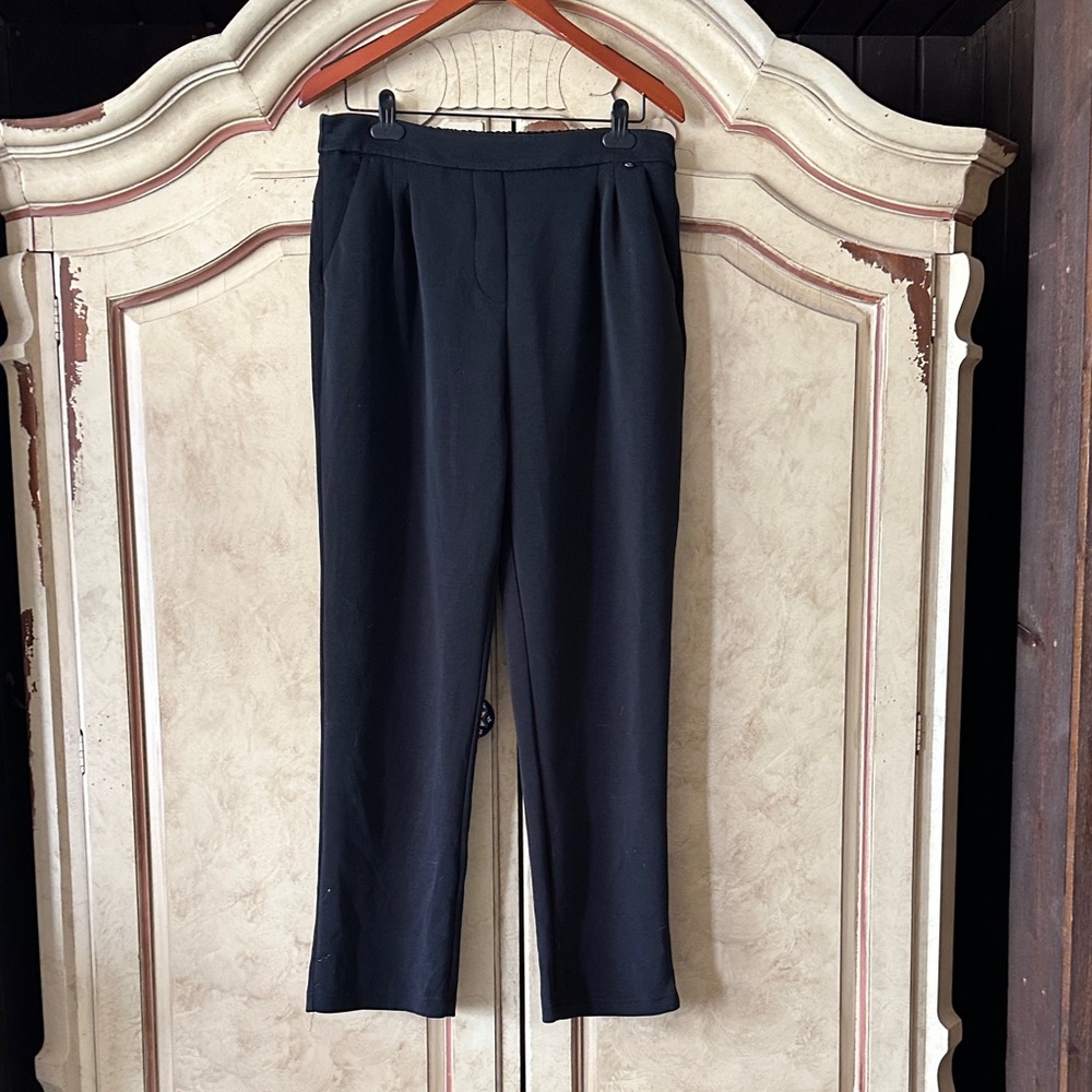 Scotch & Soda Stylish Black Elastic Waist Pants Size Large